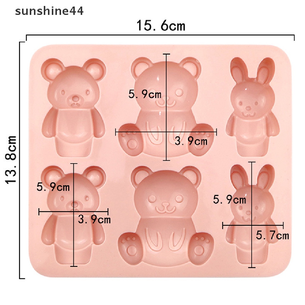 Sunshine Bear Cetakan Silikon Lucu Kartun Hewan Cetakan Kue Coklat.