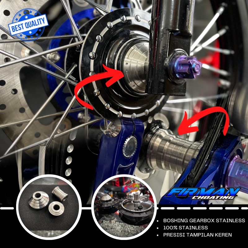 Boshing gearbox roda bahan stainless rx king rxs rxk yt115 (Kualitas super)