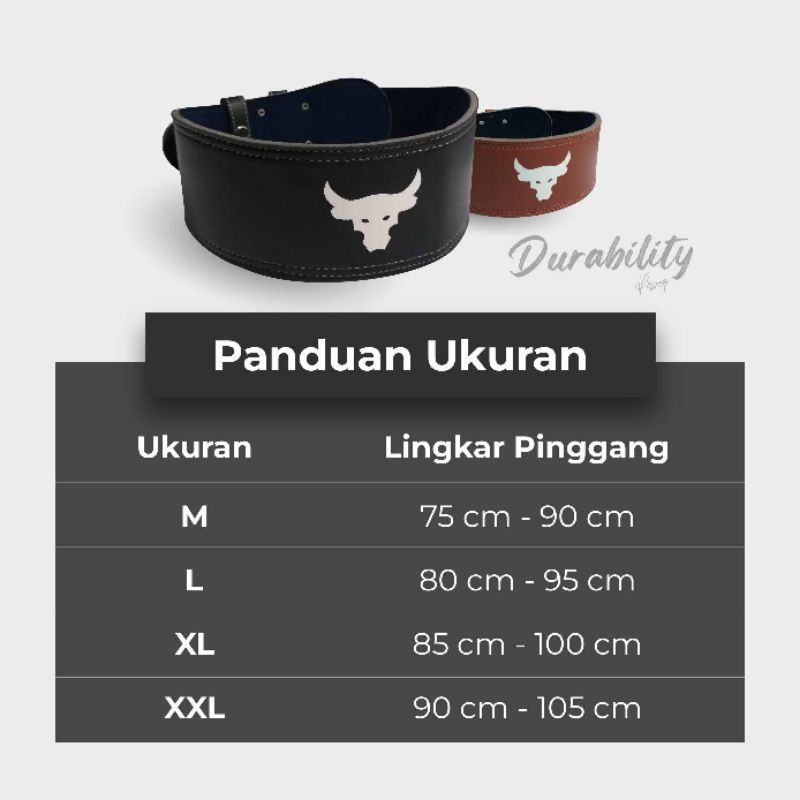 SABUK GYM  FITNESS - BAHAN SEMI KULIT - (DurabilityPower)