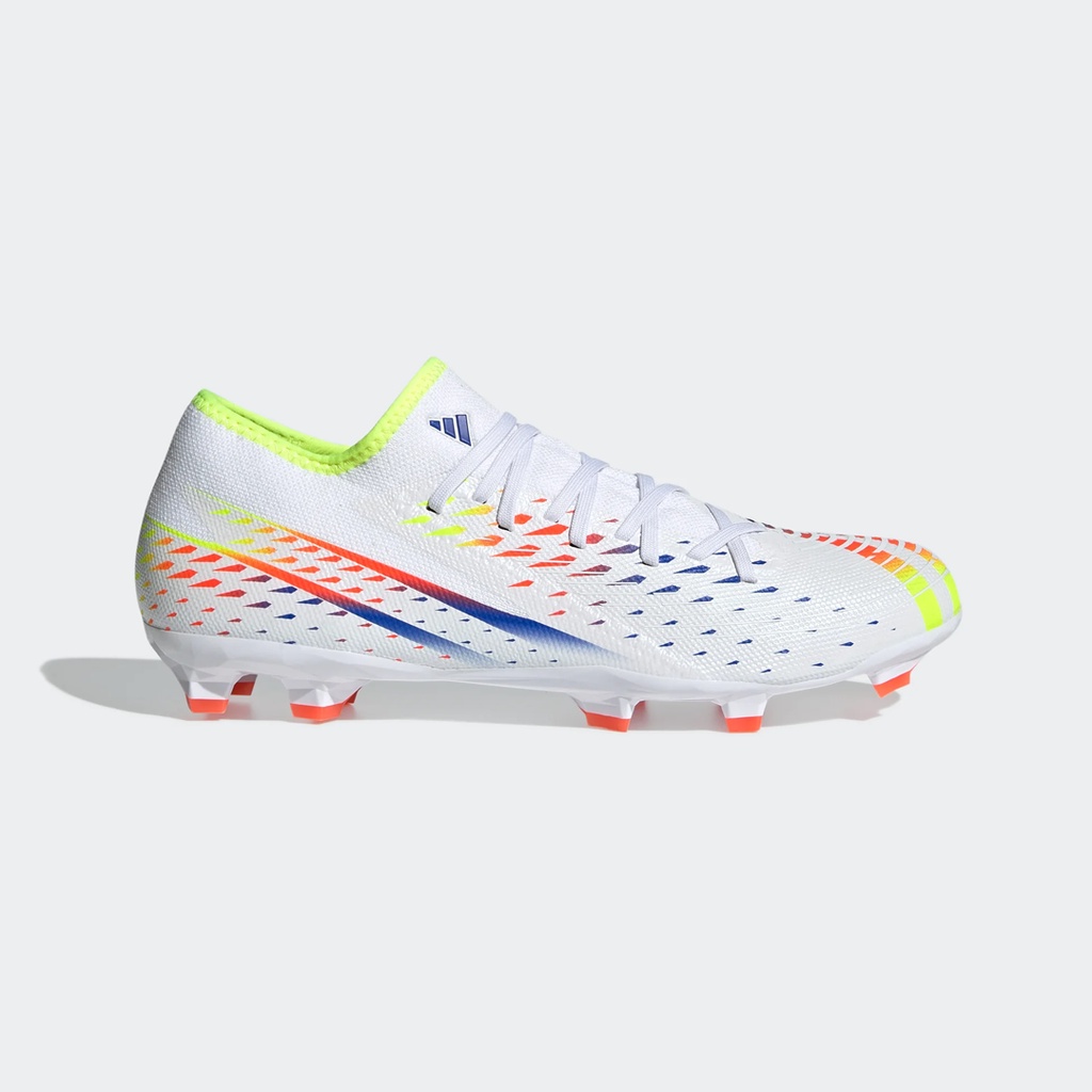 Adidas PREDATOR EDGE.3 L FG White Yellow Blue Sepatu Bola Al Rihla Edisi Worldcup Qatar