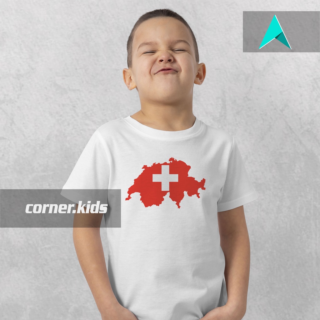 Kaos Anak Negara Eropa - Kaos Anak Swiss