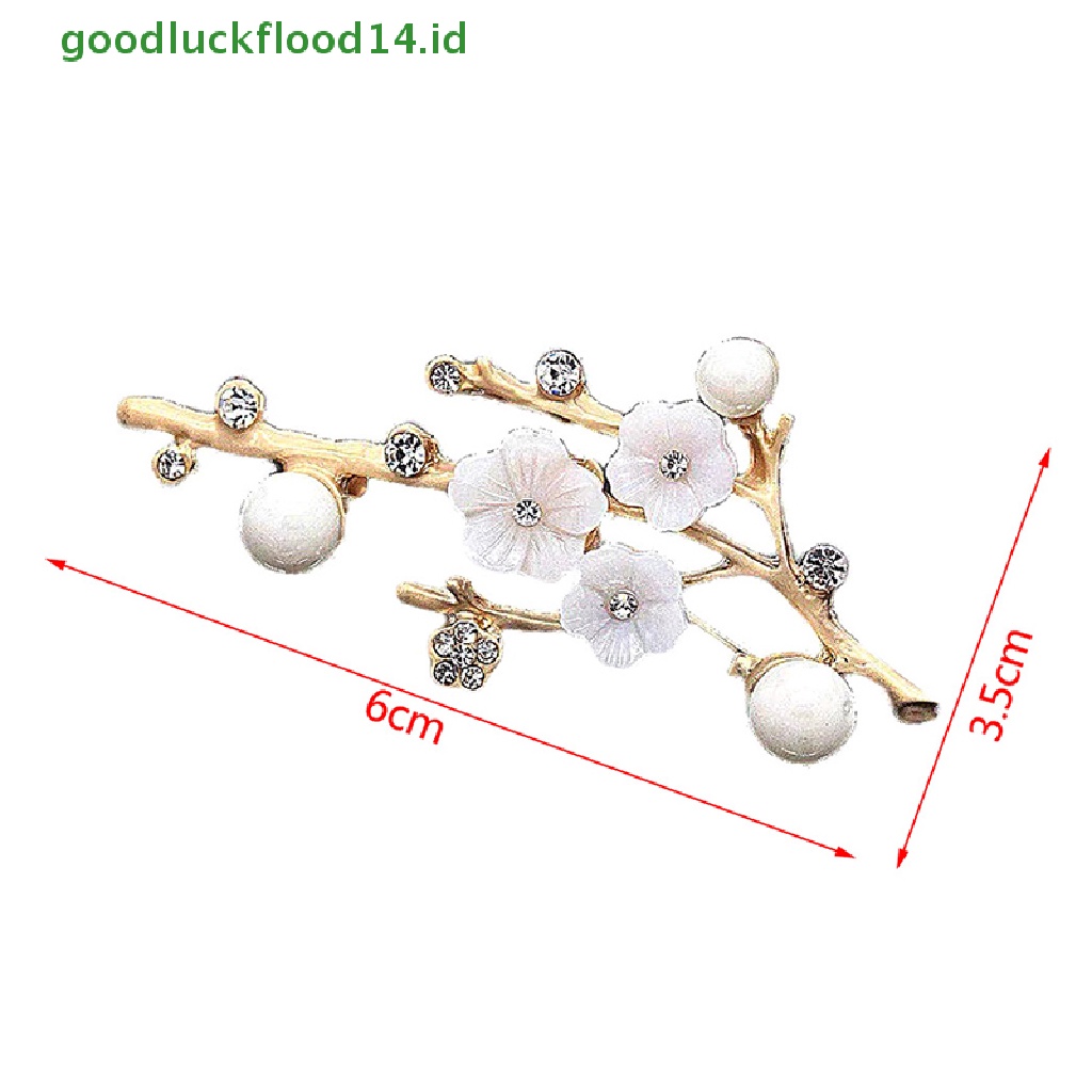 [GOOGFOUR] Shell Plum Blossom Bunga Bros Untuk Wanita Pernikahan Kantor Brooch Pins Decor [TOP]