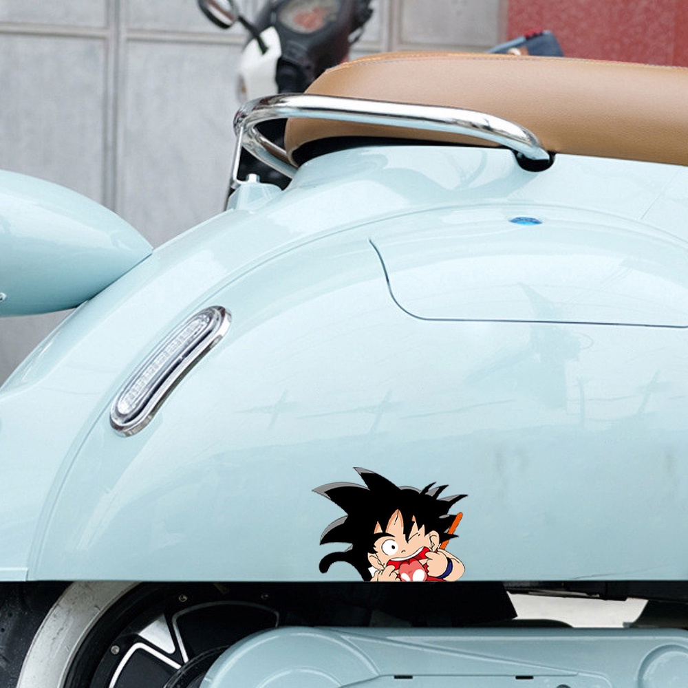 Master Dragon Ball Roshi Marah Kakarotto Membuat Wajah Kartun Lucu Stiker Bodi Sepeda Motor Animasi Jepang Jendela Mobil Depan dan Belakang Bumper Reflektif Dekoratif Reflektif