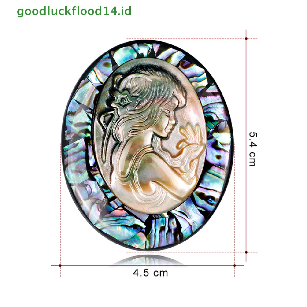 [GOOGFOUR] Alami Abalone Shell Cameo Bros Pin Perjamuan Pernikahan Bros Hadiah Pengantin [TOP]