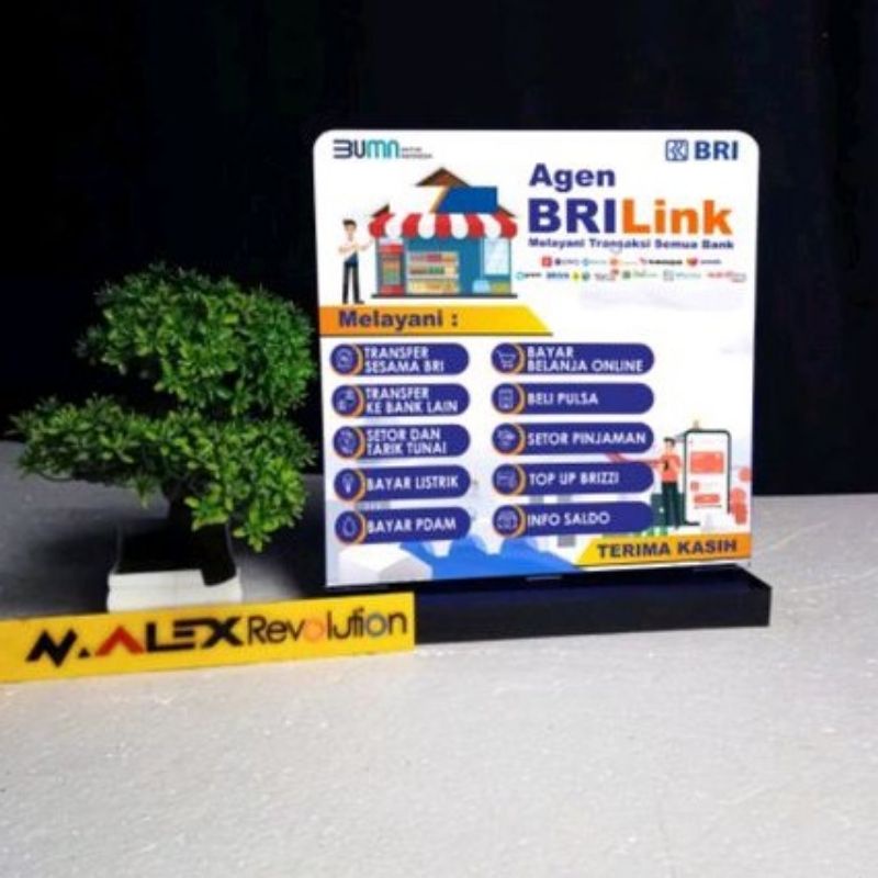 PAPAN AGEN BRILINK AKRILIK CUSTOM