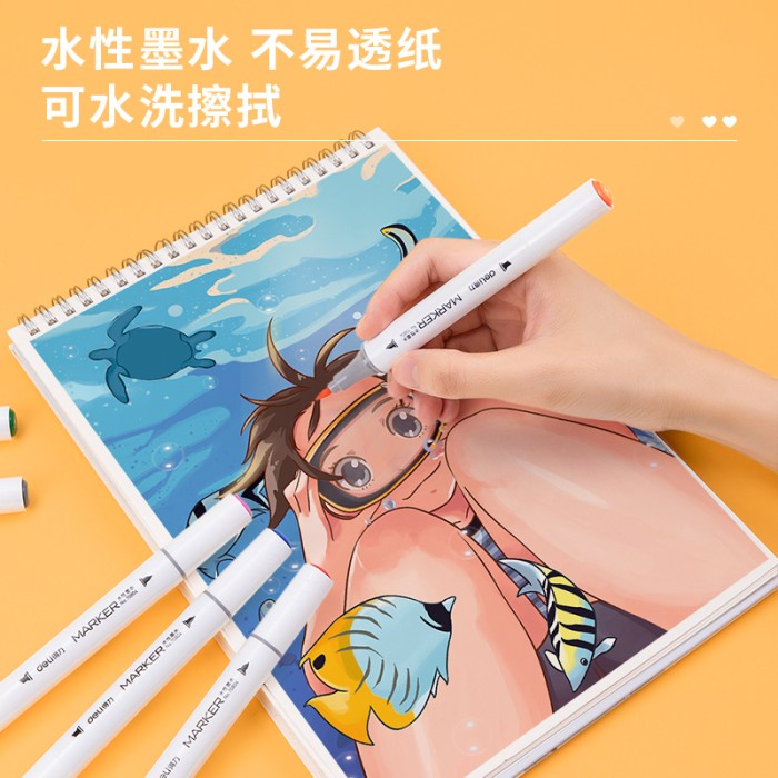 

Terlaris ✨ -Deli Color Water-based Double Tip Marker Spidol Ujung Ganda 70804 - 36 WARNA- 2.1.23