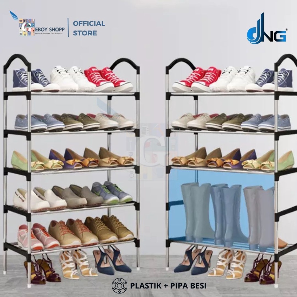 DNG Rak Sepatu RKS4 / Tempat Penyimpanan Sepatu / Rak Sepatu Portable Warna Susun 4