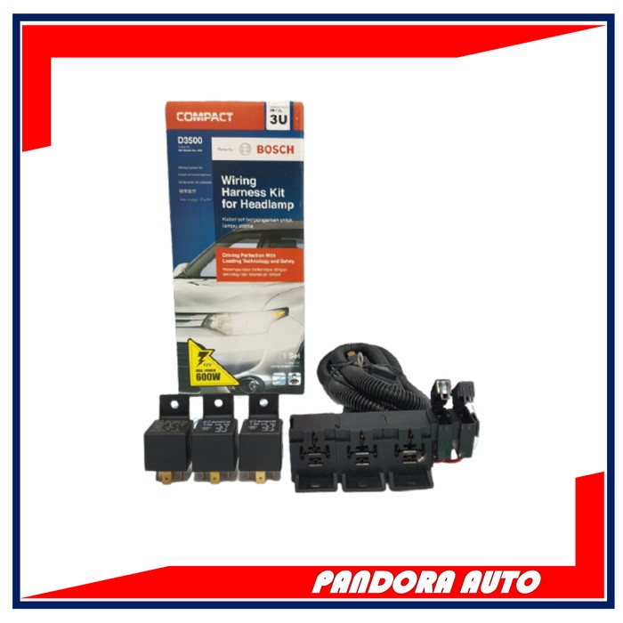 KABEL RELAY SET BOSCH LAMPU DEPAN HEADLAMP H4 MOBIL 3 RELAY ORIGINAL