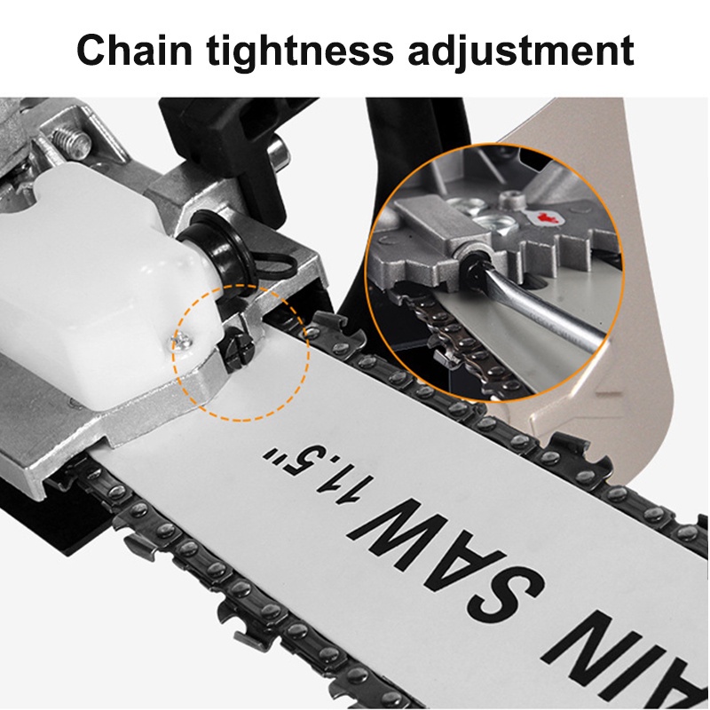 Mini Chainsaw Gergaji Rantai Chain Saw Stand Extention Gergaji Mesin Gerinda Tree Branches Shears Pruning 11.5&quot;