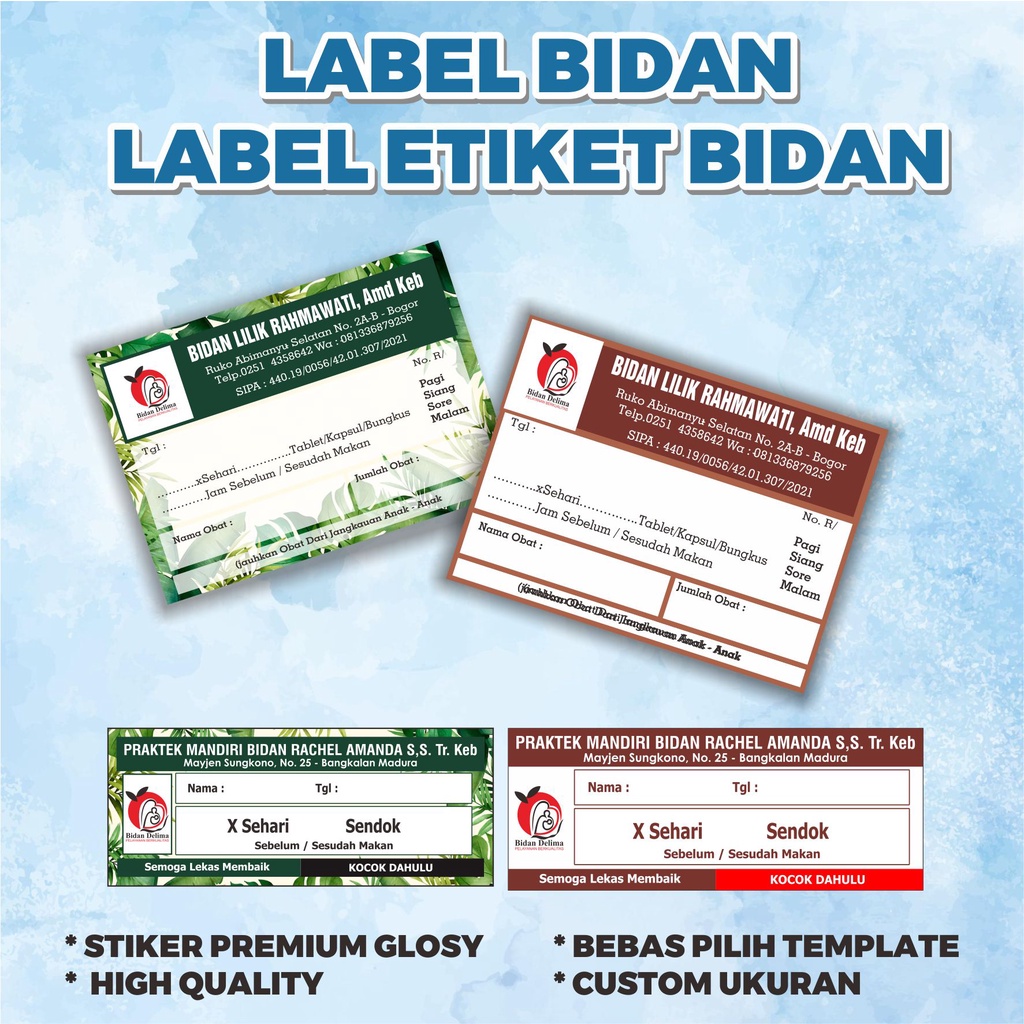 

ETIKET LABEL/LABEL BIDAN/STIKER LABEL BIDAN