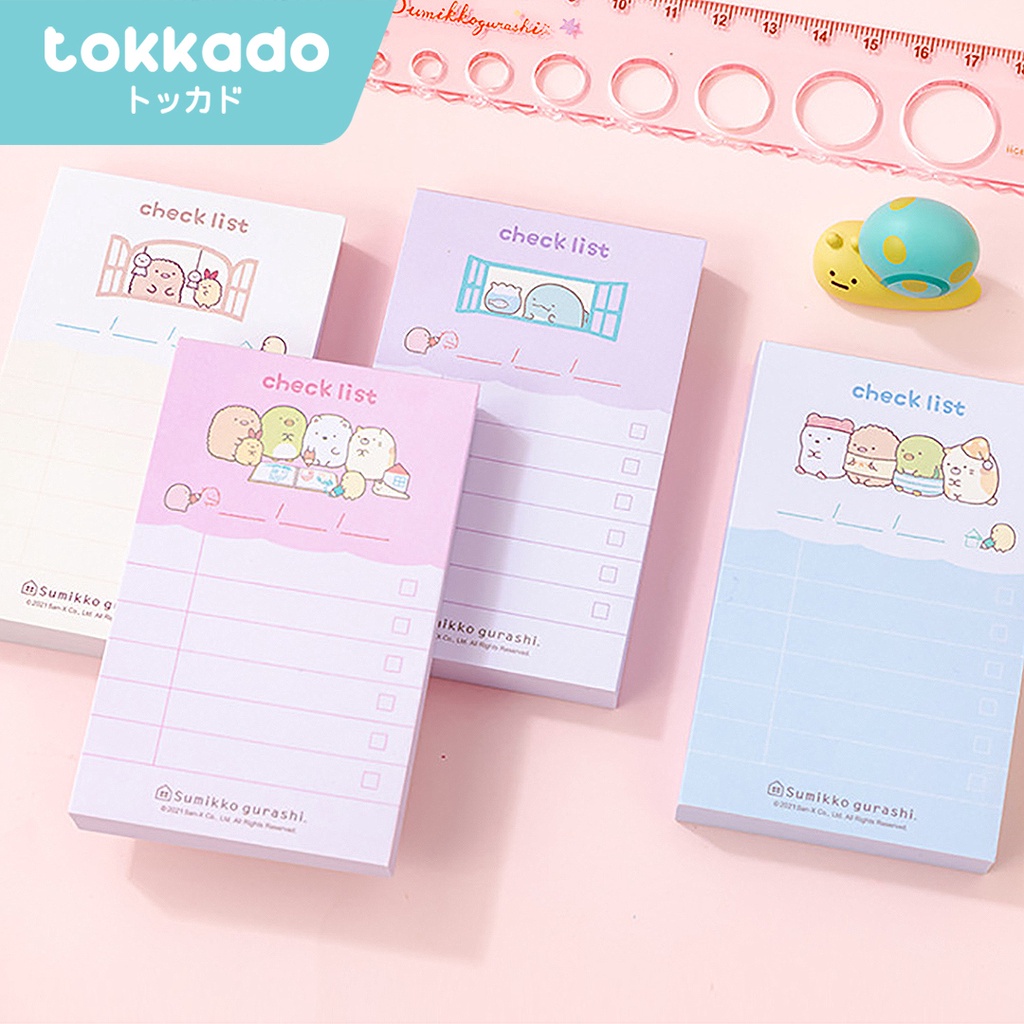 

TOKKADO Sumikko Gurashi Check List Notes Memo To Do Reminder Mini Lucu