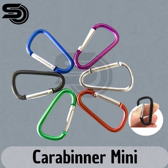 Carabiner Gantungan Kunci Mini Stainless Multifungsi Warna Warni Souvenir
