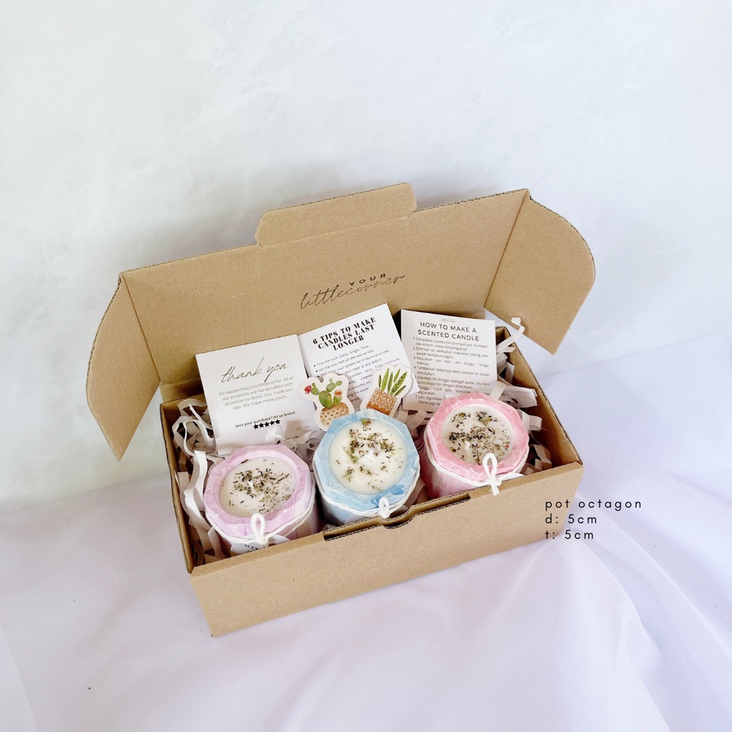 TRIO CANDLE  LILIN AROMATERAPI HAMPERS SOUVENIR