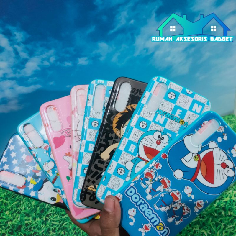 SOFTCASE REALME 5 5i C3 KARAKTER ANIMASI GLOSSY + TEMPERED GLASS
