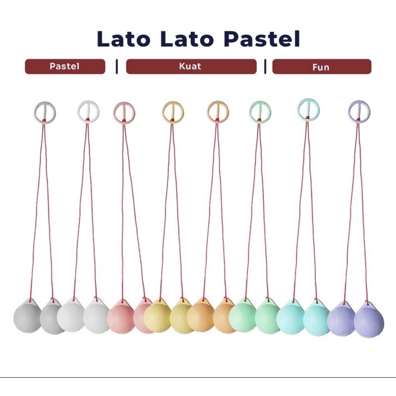 LATO LATO PASTEL MACARON MAINAN TRADISIONAL TEK TEK VIRAL - latto latto Tanaka Promo Mitra