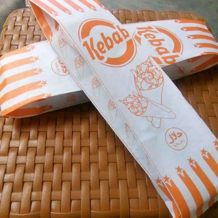 

❤[PROMO MURAH!!!]❤ Bungkus kemasan kertas kebab makanan murah