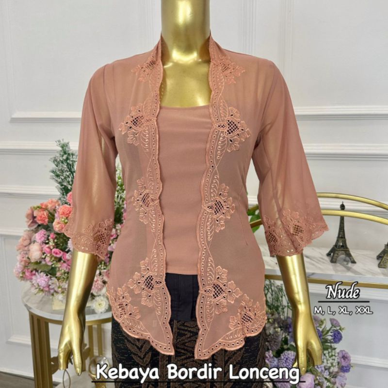 KEBAYA BALI JADI CREPE BORDIR Size M - XXL (KEBAYA SAJA)