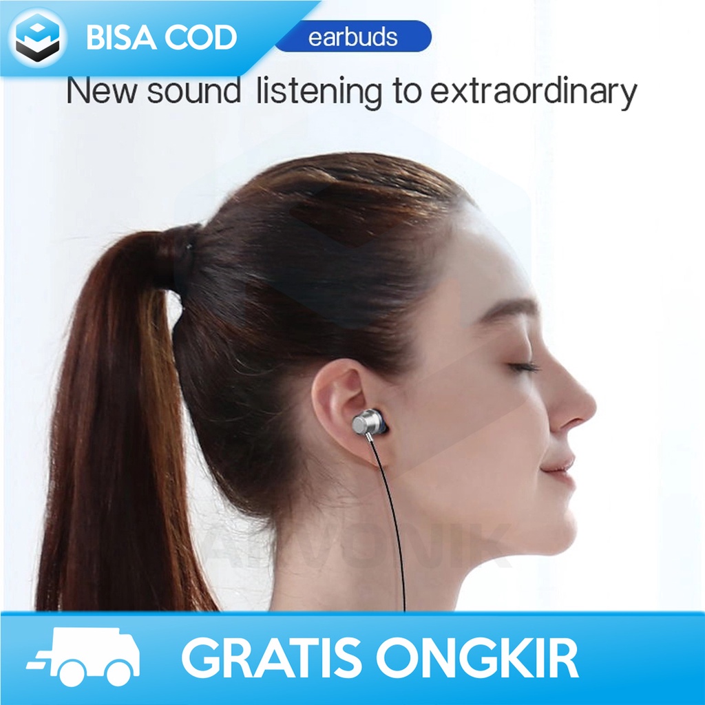 HEADSET KABEL KUALITAS TERBAIK EARPHONE DYNAMIC DRIVER NOISE ISOLATING