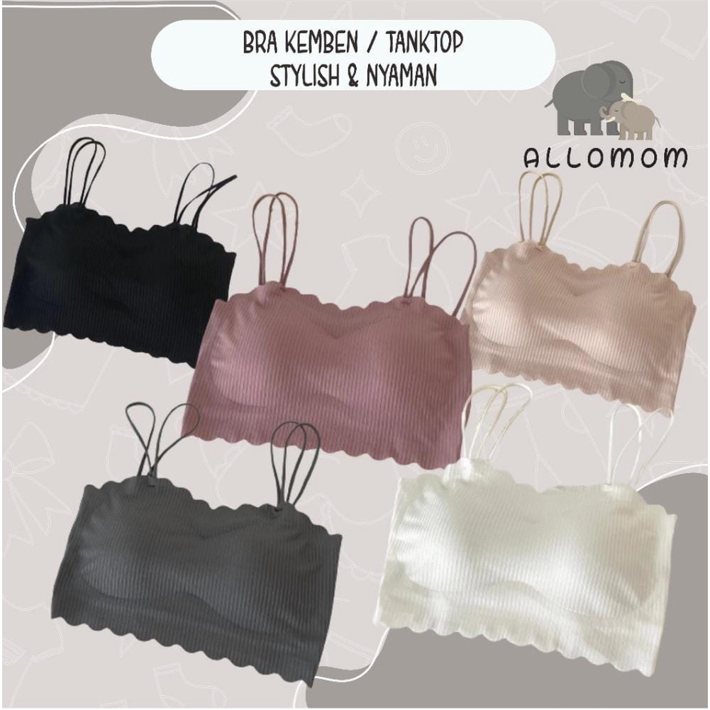 Kemben Bra Seamless Korean Tank Top Bralette Pakaian Dalam Wanita Crop Top Sport Bra Kemben Pendek BH Cewek Tanpa Kawat Tanktop Premium