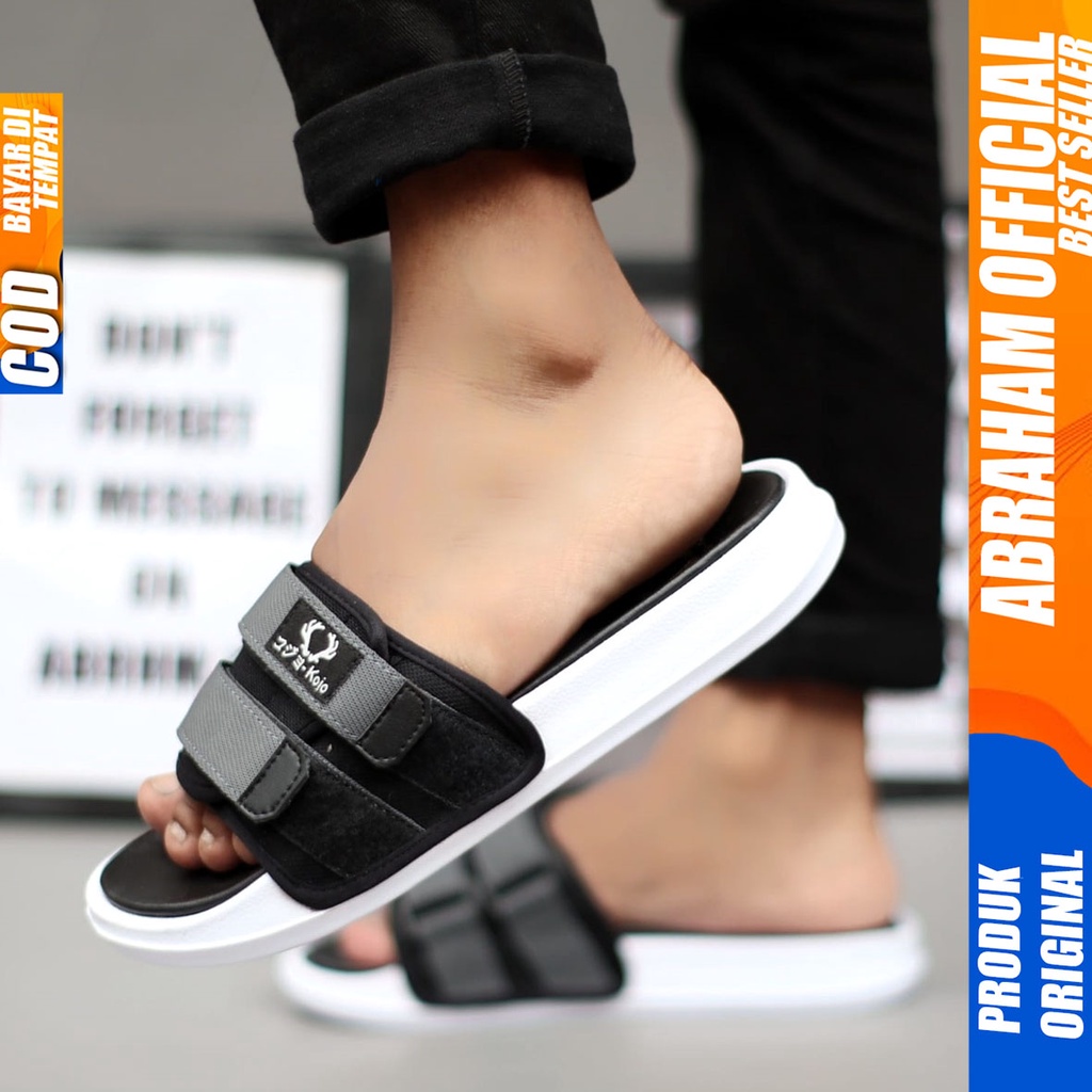 Sandal Slide Pria Slop Sendal Selop Ringan Distro Abraham