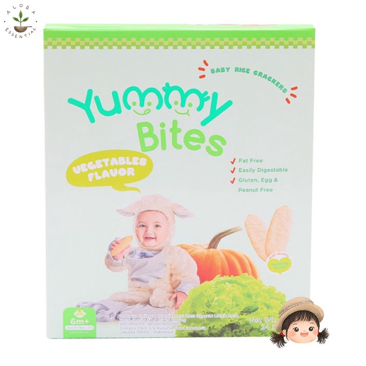 Yummy Bites Baby Rice Crackers Vegetables 50 Gr