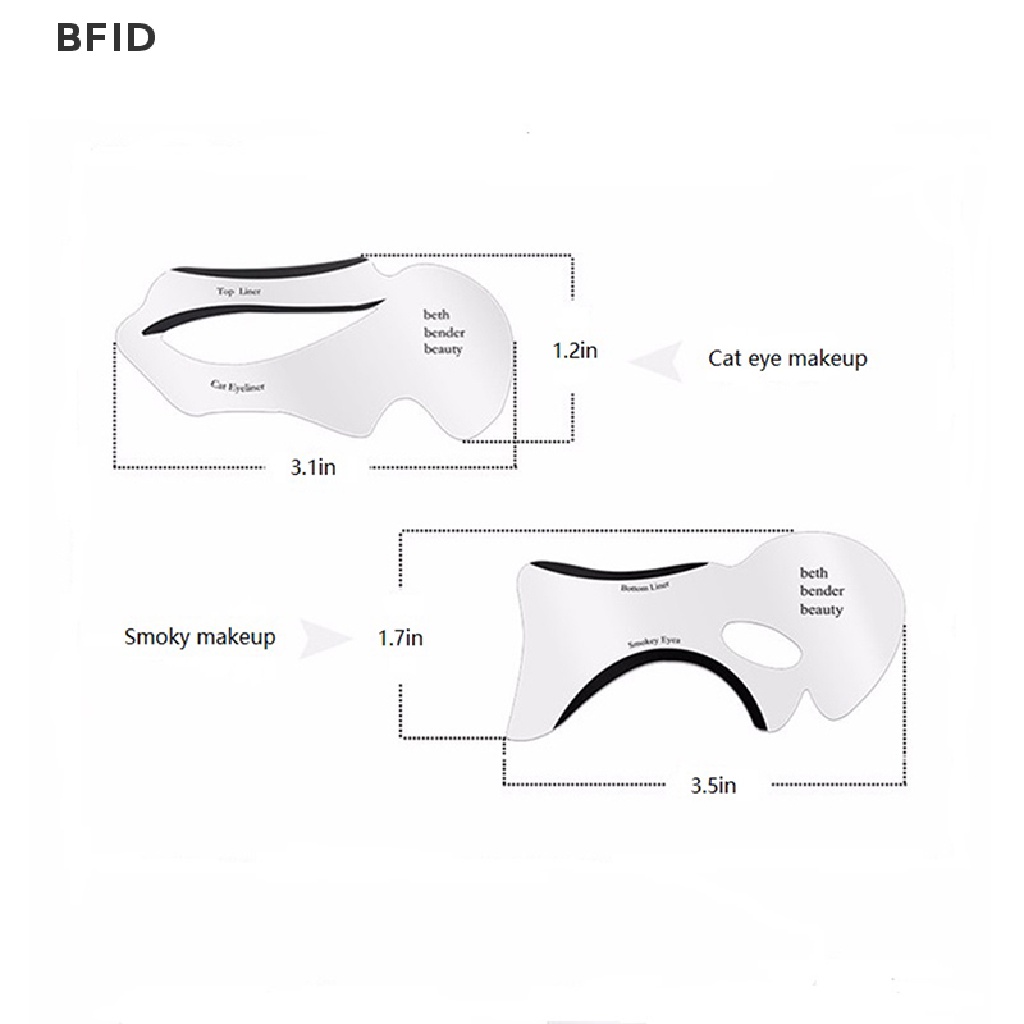 [BFID] Eyeliner Model Stensil Alat Pembentuk Alis Template Kartu Eye Shadow Alat Makeup [ID]