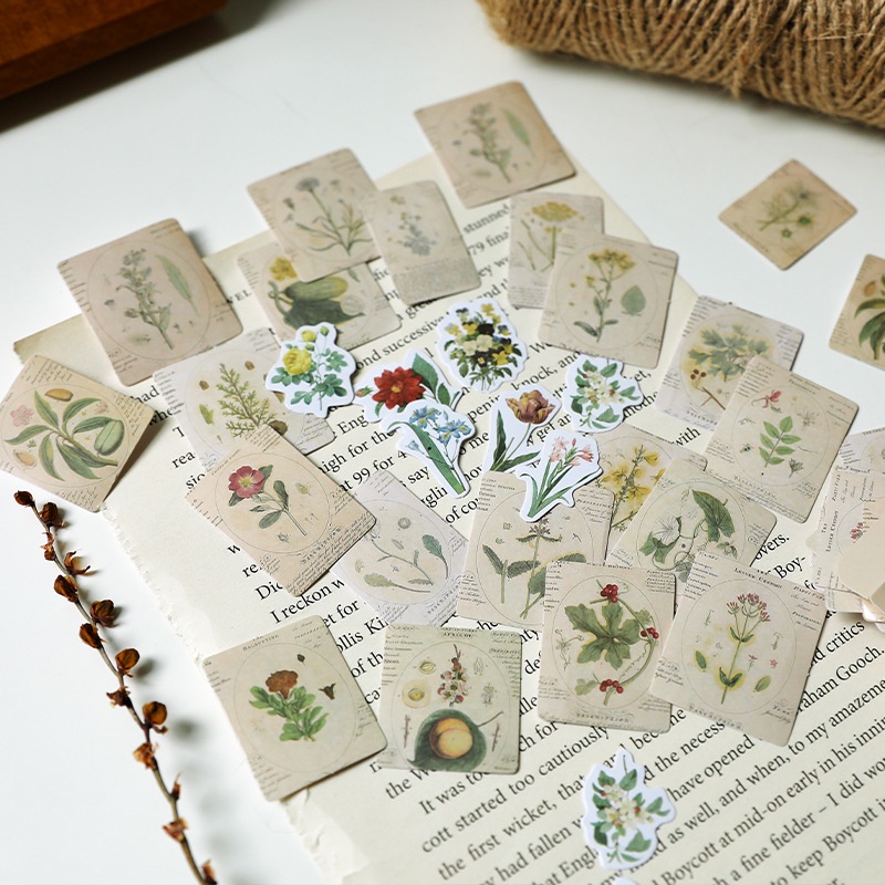 300Pcs Sticker Set DIY Diary Buku Pegangan Buku Harian Waktu Buku Harian Musim Pemandangan Romantis Seri Lukisan Cat Minyak Cocok Untuk Stiker Notebook alat tulis