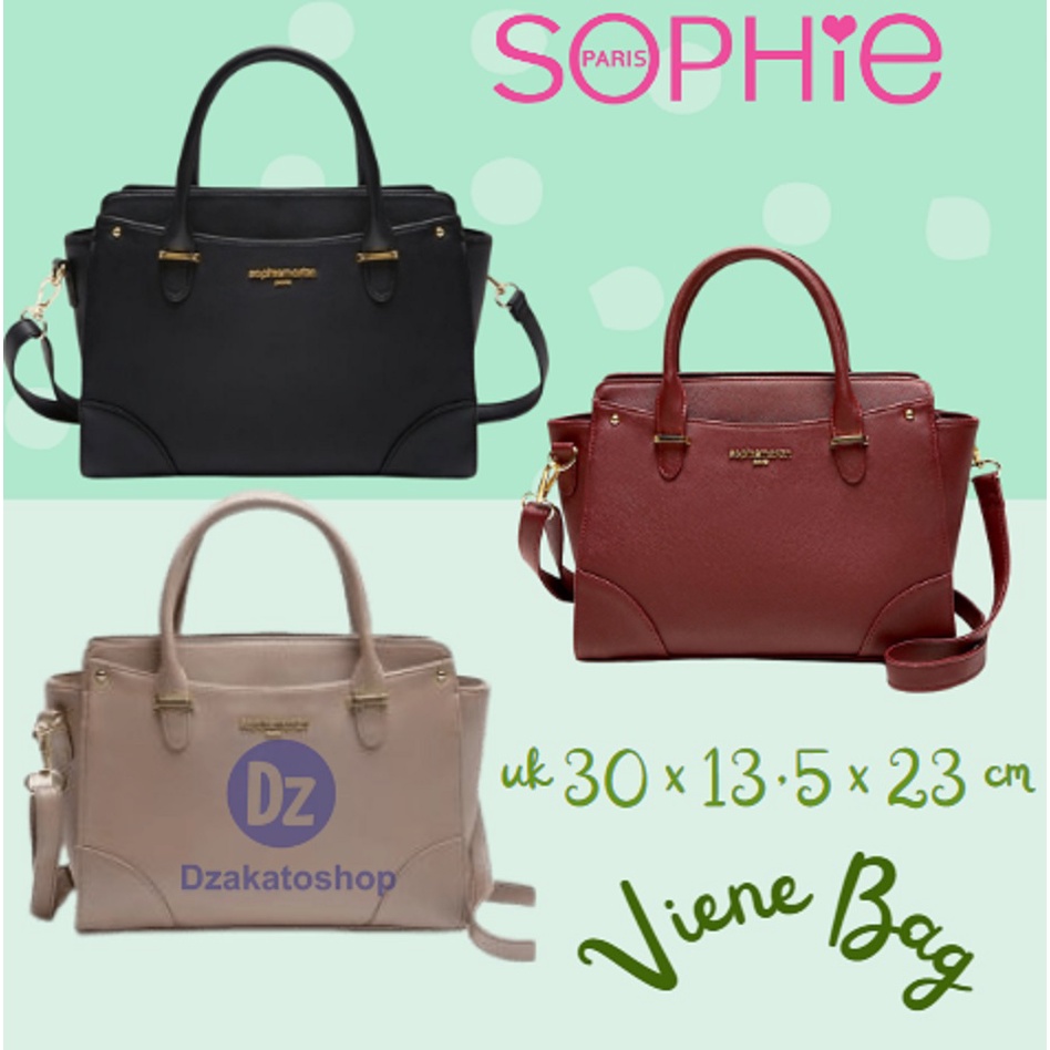 Sophie Martin Paris Tas JInjing Selempang Viene Black Brown Burgundy Eksclusive Size Besar Premium S