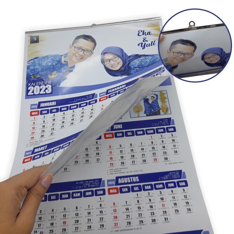 KALENDER DINDING 3 LEMBAR KLIP SENG (1 LEMBAR 4 BULAN)