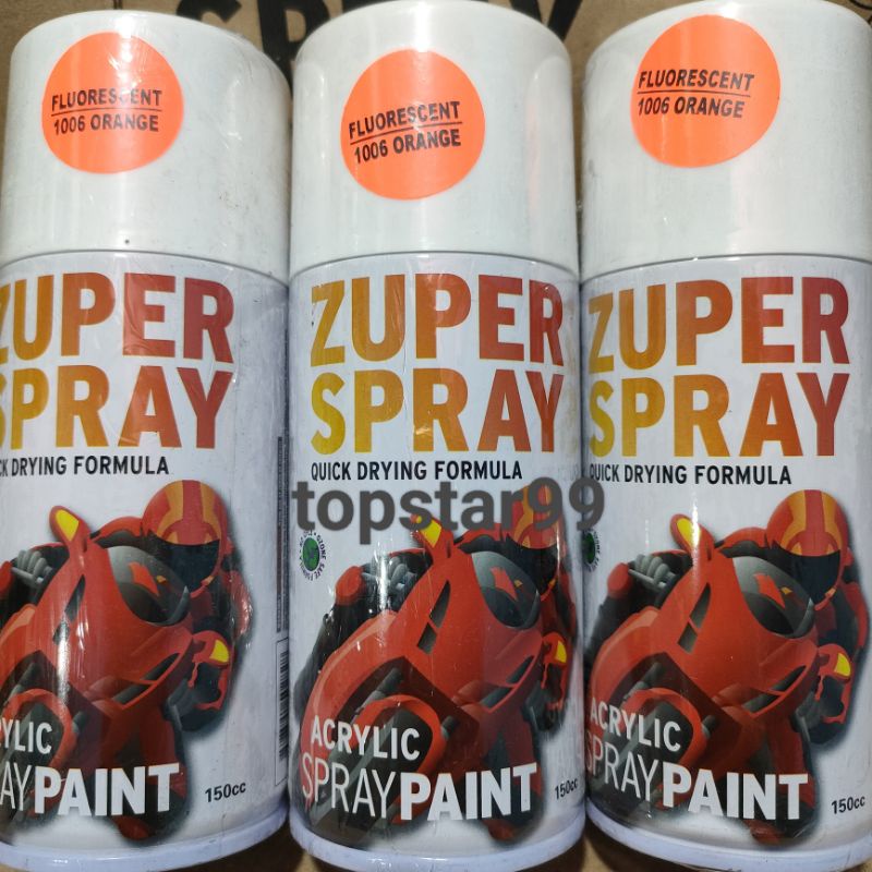 Zuper Pilox Pilok Cat Semprot Warna Stebilo Orange Oren Fluorescent 1006 150cc Spray Paint