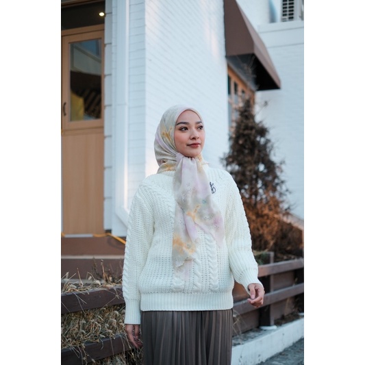 Koyu Hijab Aline Sweater Knit Rajut Premium Wanita