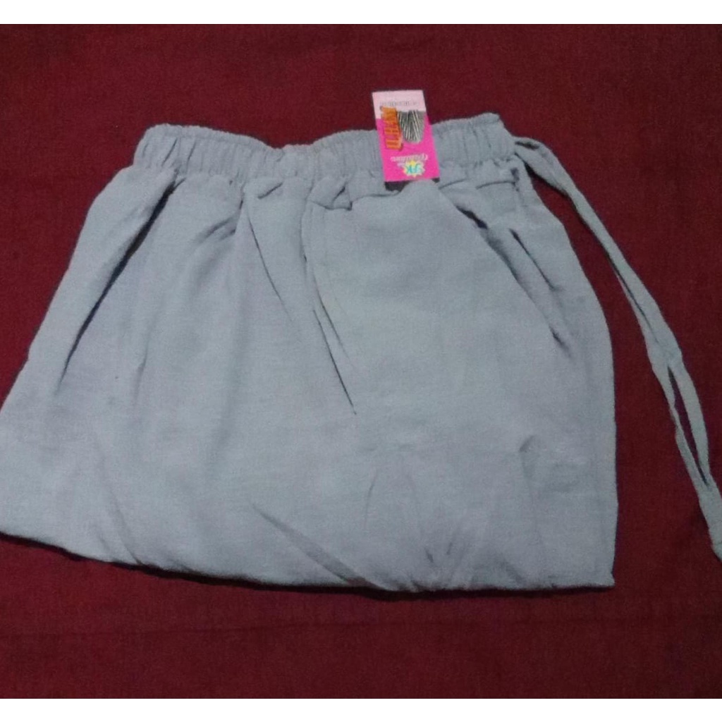 Rok panjang model A line bahan cringkle airflow