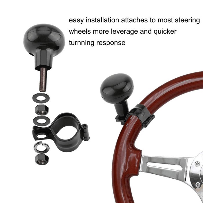 Steering Wheel Knob Spinner Universal Fit Power Ball Control Handle