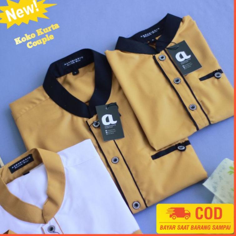 Murah Banget Baju Koko Kurta Pria Couple Ayah dan Anak laki laki Lengan 3/4 Bahan Toyobo Royal Mix w