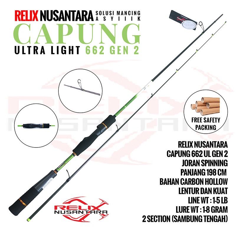 Joran Relix Nusantara Capung 662 UL Gen 2