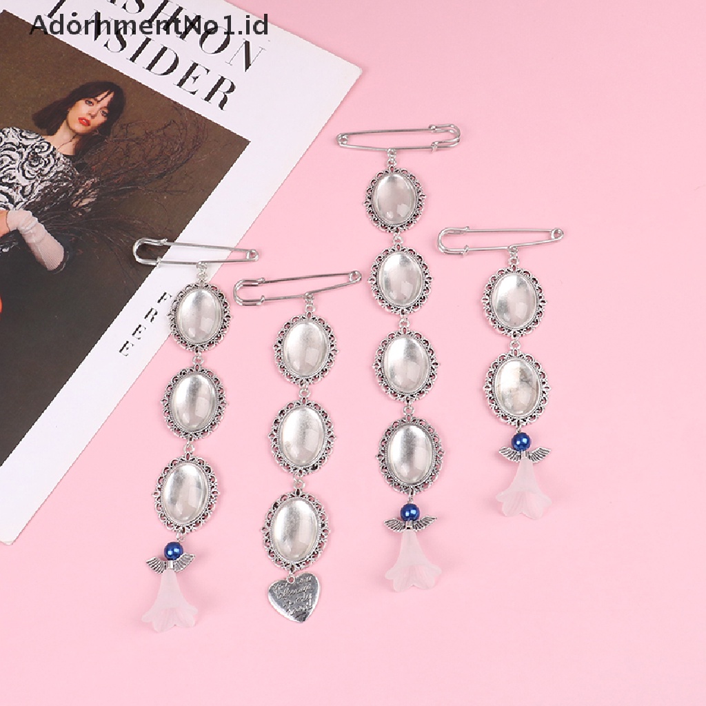 [AdornmentNo1] Wedding Bouquet Foto Charm DIY Pin Bros Berenda Bingkai Pesona Oval Bingkai Foto [ID]