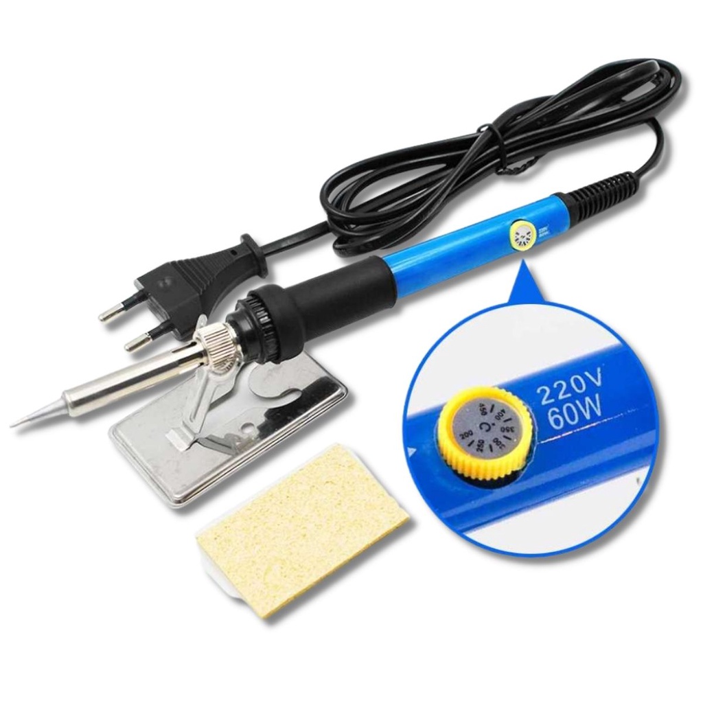 SOLDER IRON DENGAN PENGATUR CONTROL TEMPERATUR SUHU 60 WATT HIGH GRADE 220 VOLT 50 HZ