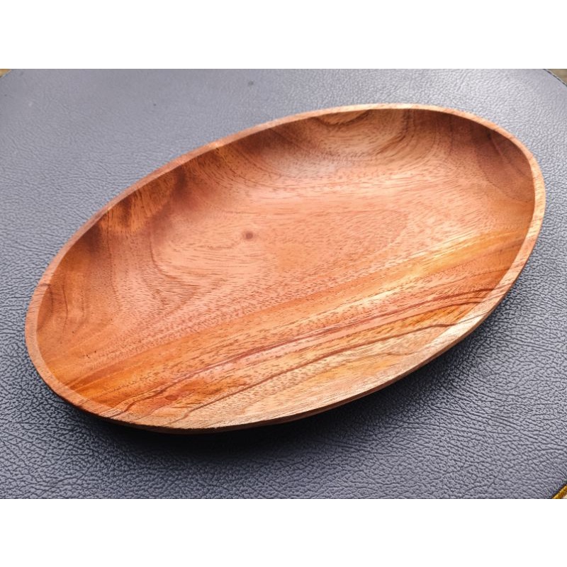 nampan oval kayu mahoni
