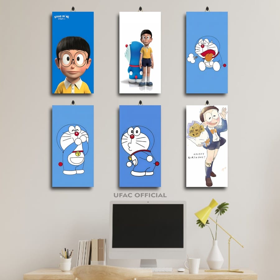 81-92 DEKORASI KAMAR GAMING CARTOON GAMBAR DORAEMON LUCU 15X30 PIMRK/70MOX/ PAJANGAN KAMAR ANAK DORA