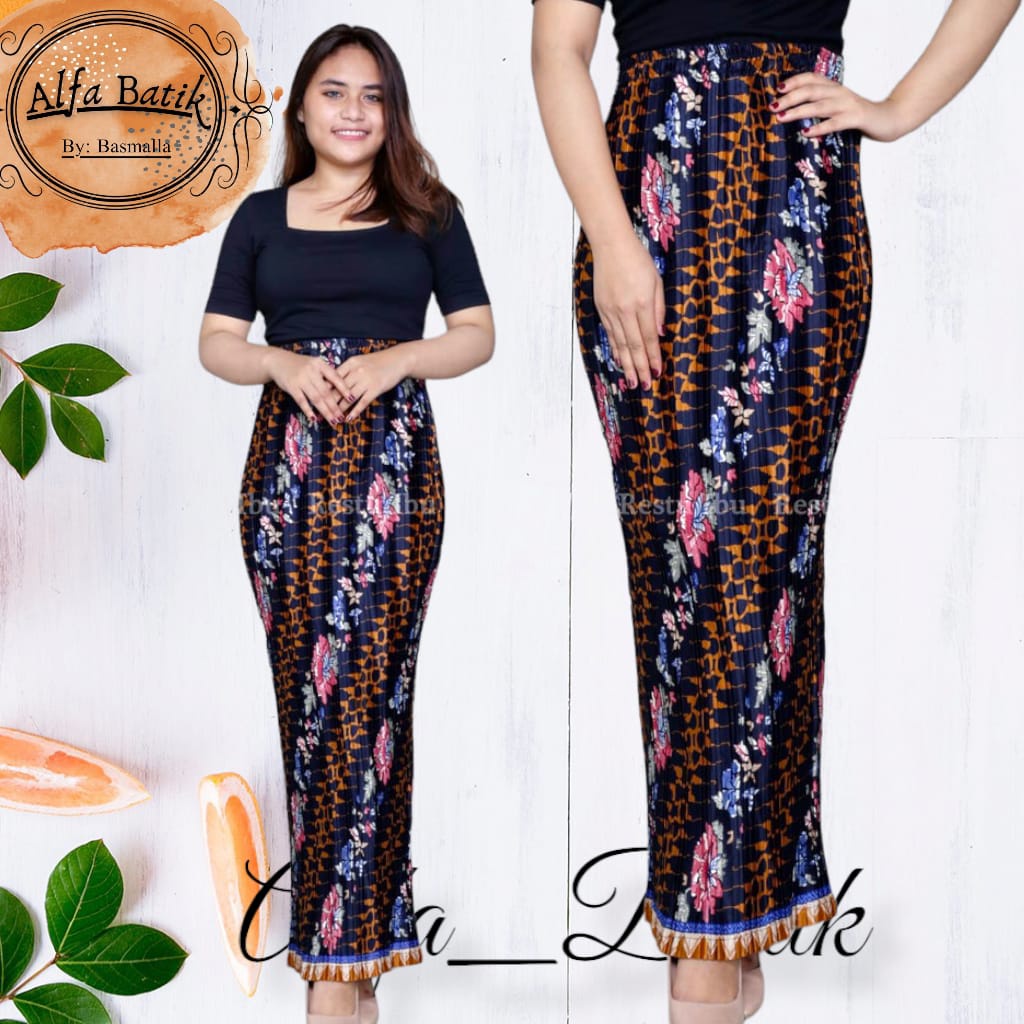 ROK PLISKET BATIK / ROK PLISKET / BAWAHAN KEBAYA  / ROK KEBAYA / ROK WISUDA / RAGAM MOTIF / ROK PLISKET BATIK / LERENG COKLAT / BANYAK WARNA/PLISKETKHASINDONESIA