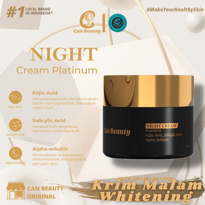 Night Cream Whitening - Night Cream Can Beauty 10gr - KRIM PEMUTIH MALAM