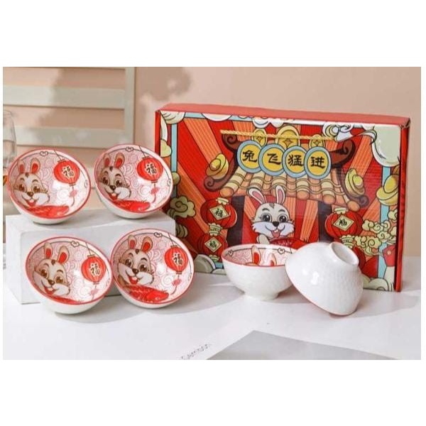 

Hampers CNY (Chinese New Year Gift Set) Set Mangkuk Keramik Imlek