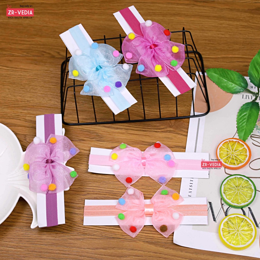 Bandana Baby Cipung / Karet Foem Lembut Aksesoris Rambut Bayi Anak Perempuan Bando Korea Style Lucu Pita Bando Kualitas Import Mainan Kiosbalitaaprillia