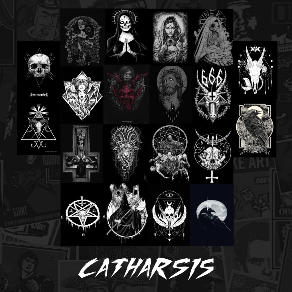 (20 pcs) Poster Satanis Catharsis Aesthetic Vintage