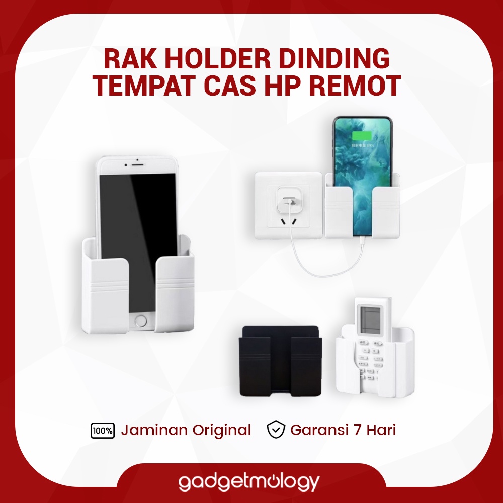 Rak Holder Dinding Tempat Cas HP Remot Holding Tempel Untuk Handphone Remote