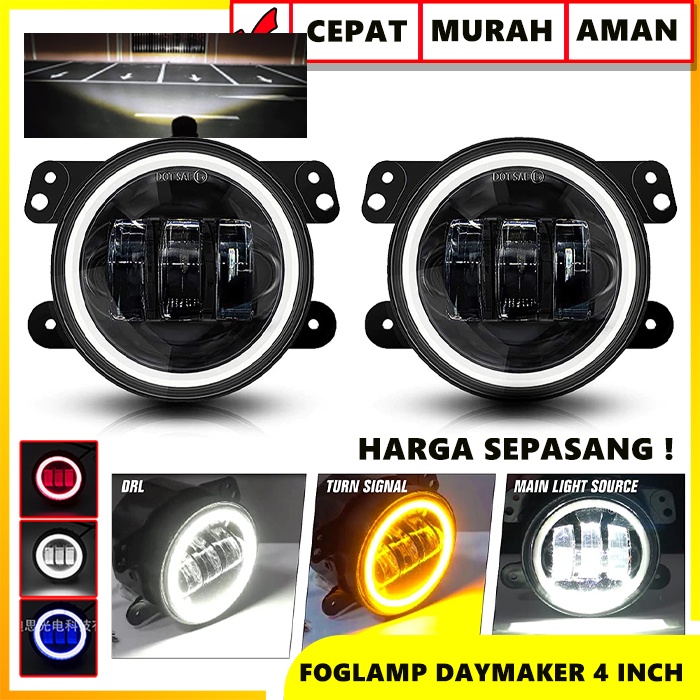 New LAMPU FOGLAMP ANGEL EYES FOG LIGHT DAYMAKER 3 CWL 4 INCH 30W DC12-24V