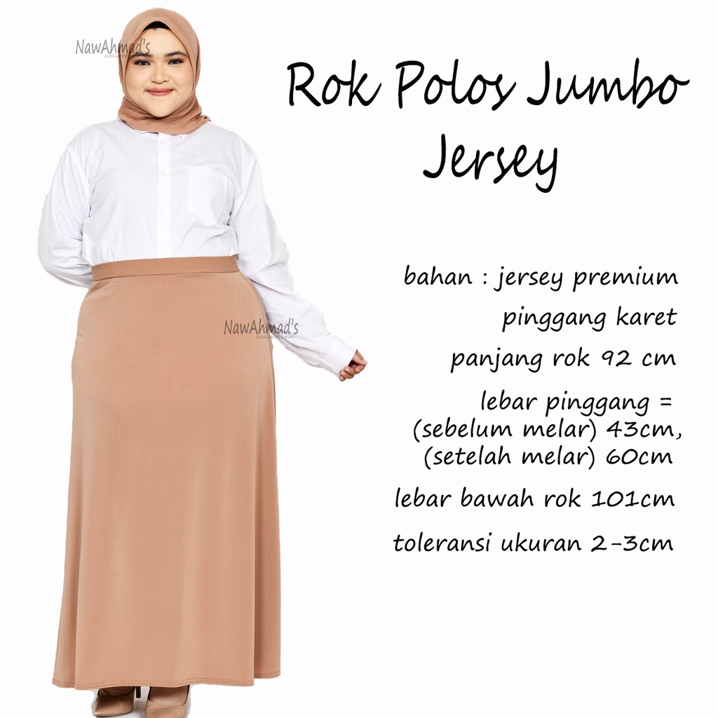 Rok Jumbo Bahan Jersey Premium Tebal Halus