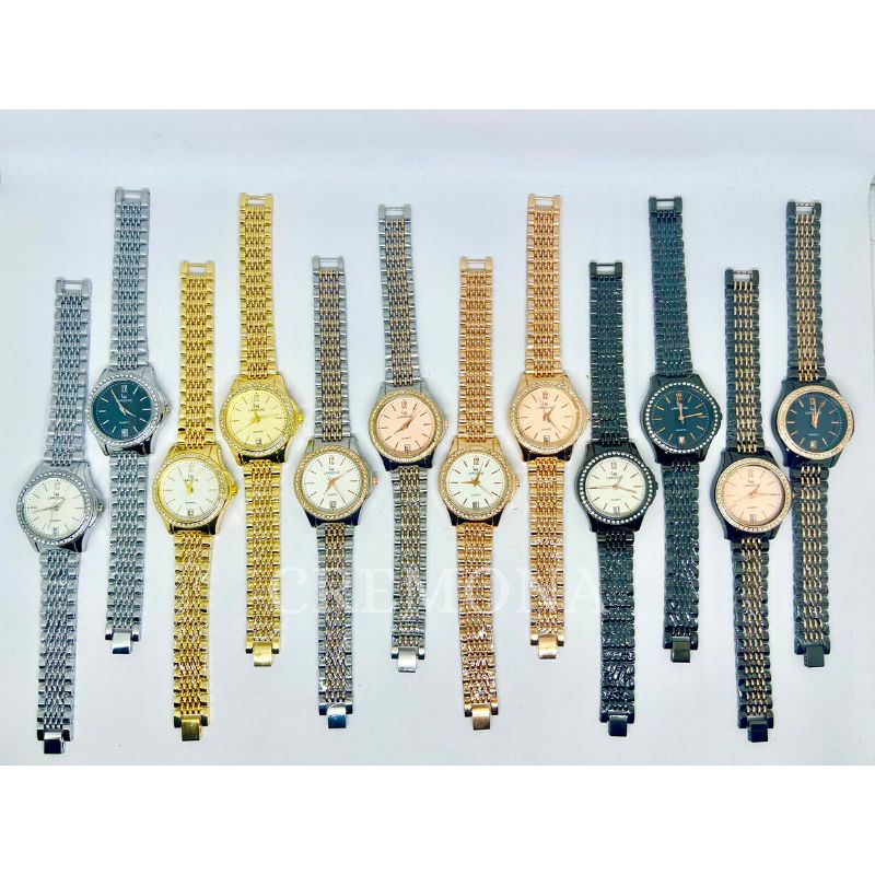 Jam Tangan Wanita Bulat Tanggal Aktif Import Premium