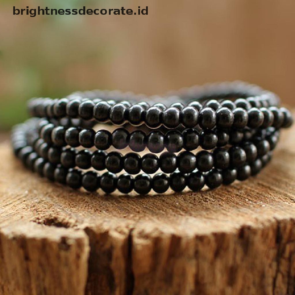 [Birth] Sandal Buddha Tibet Hitam216Manik Tasbih Mala Gelang Kalung [ID]