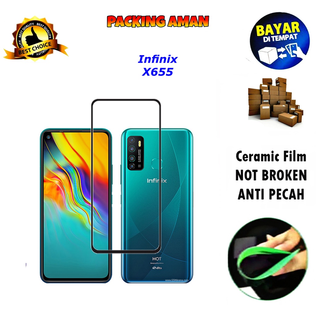 Tempered Glass Infinix X655 FULL COVER FULL SCREEN Ceramic Film Anti Gores